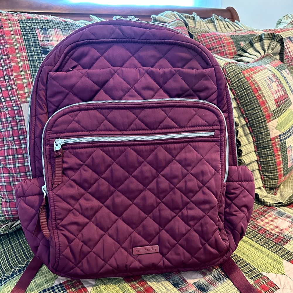 Vera Bradley XL Campus Backpack in Performance Twill - Raisin